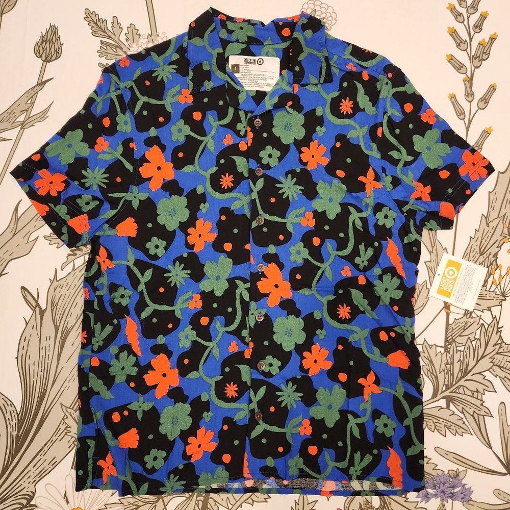 vibrant floral button up